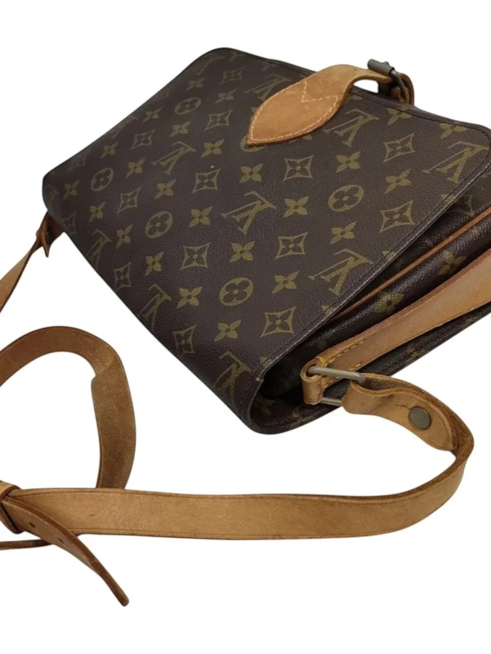 (L5) Louis Vuitton Crossbody Bag Cartouchiere GM Brown Monogram